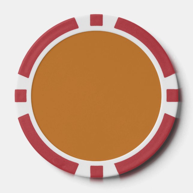 Bronze  (solid colour)  poker chips (Front)