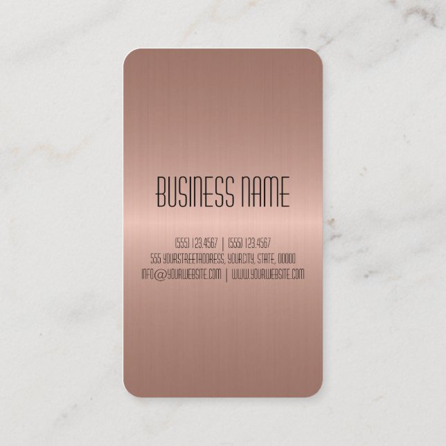 Bronze Stainless Steel Hole Metal Business Card (Back)