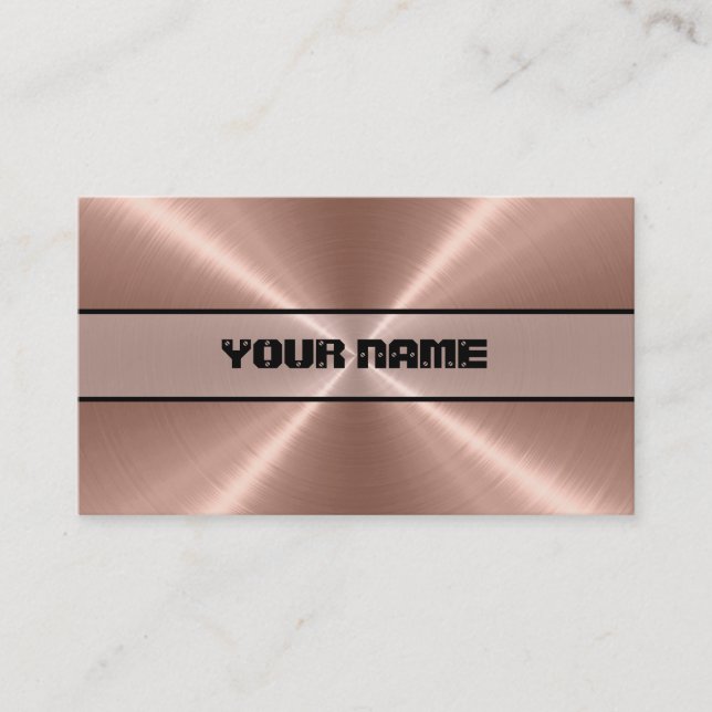 Bronze Stainless Steel Metal Business Card (Front)