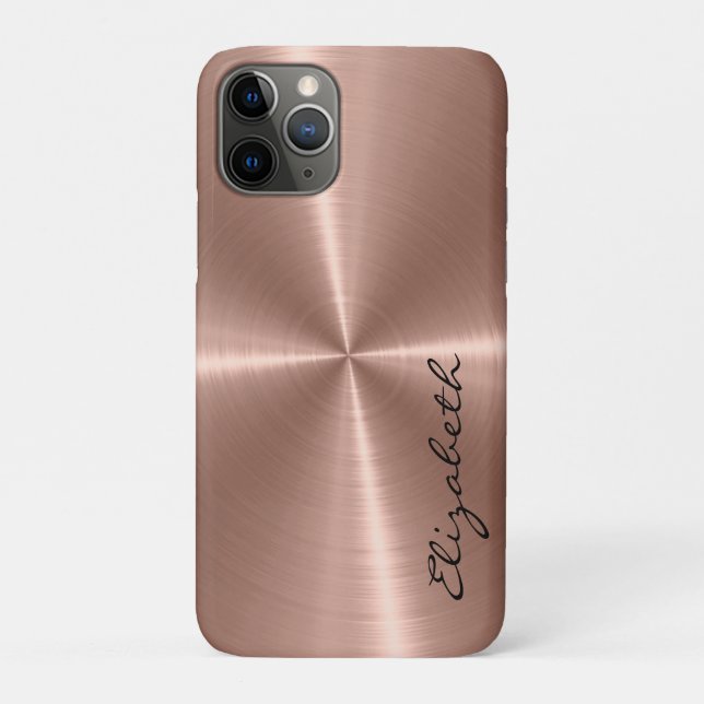 Bronze Stainless Steel Metal Look Case-Mate iPhone Case (Back)