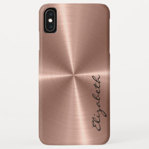 Bronze Stainless Steel Metal Look iPhone XS Max Case