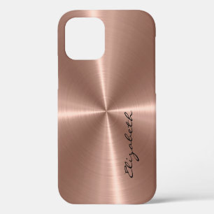 Bronze Stainless Steel Metal Look iPhone 12 Pro Case
