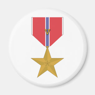 Bronze Star With V Magnet