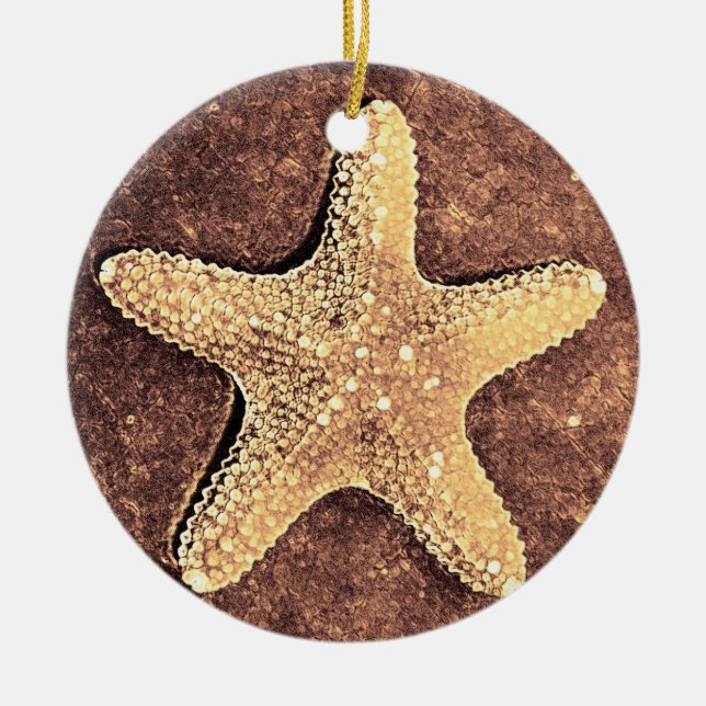 Bronze Starfish Christmas Ornament (Front)