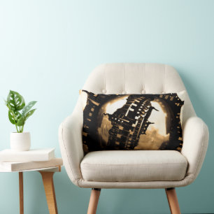 Bronze Steampunk Lumbar Cushion