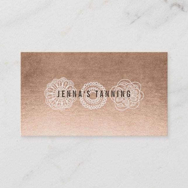 Bronze Tanning Salon Appointment Cards (Front)