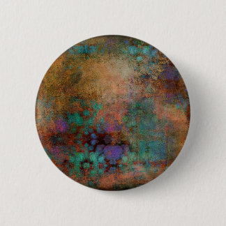 Bronze, Teal, Purple Abstract 6 Cm Round Badge