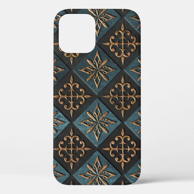 Bronze texture with carving pattern. Case-Mate iPhone case (Back)