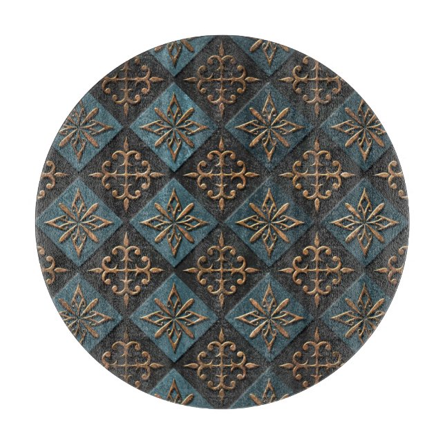 Bronze texture with carving pattern. cutting board (Front)
