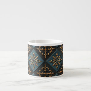 Bronze texture with carving pattern. espresso cup