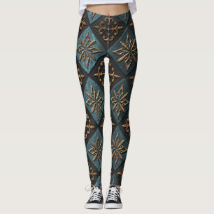 Bronze texture with carving pattern. leggings