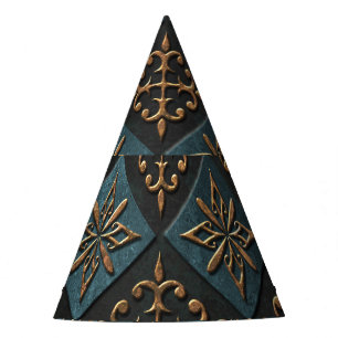 Bronze texture with carving pattern. party hat