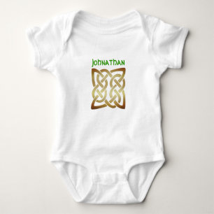 Bronze Tone Celtic Knot Baby Bodysuit