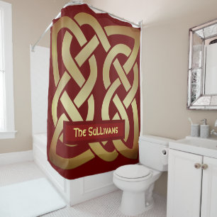 Bronze Tone Celtic Knot Shower Curtain