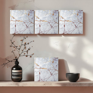  Bronze Veined White Marble ID1182a Tile