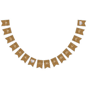 Bronze wedding 8th anniversary custom photo bunting 