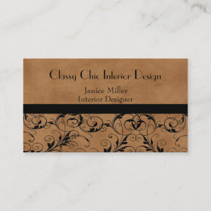 Bronzed Suede Business Cards