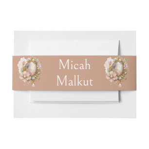 Brooch Aesthetic, Modern Luxury, Elegant Stylish Invitation Belly Band