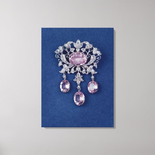 Brooch in shape of a flower, c.1780 canvas print (Front)