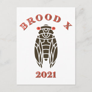 Brood X Great Eastern Cicada 2021 Postcard