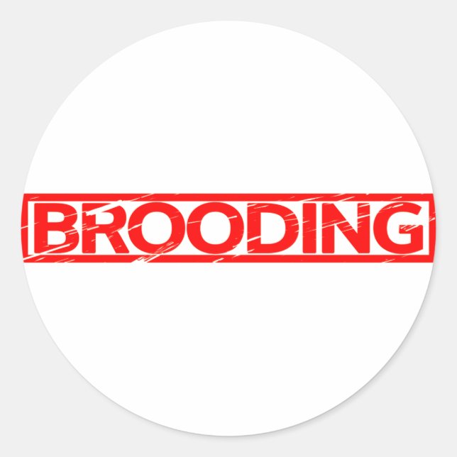 Brooding Stamp Classic Round Sticker (Front)