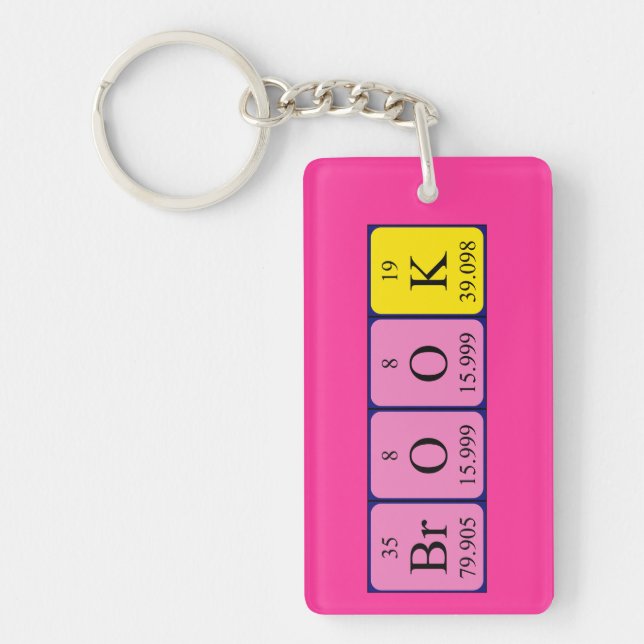 Brook periodic table name keyring (Front)