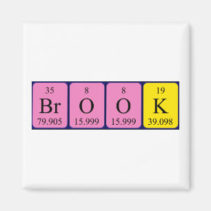 Brook periodic table name magnet