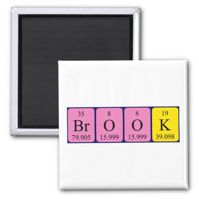 Brook periodic table name magnet (Front)
