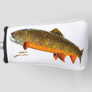Brook Trout and Minnows Golf Head Cover