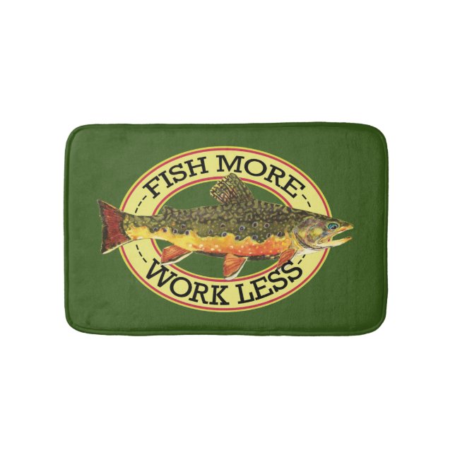 Brook Trout Angling Bath Mat (Front)