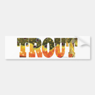 Brook Trout Art Bumper Sticker