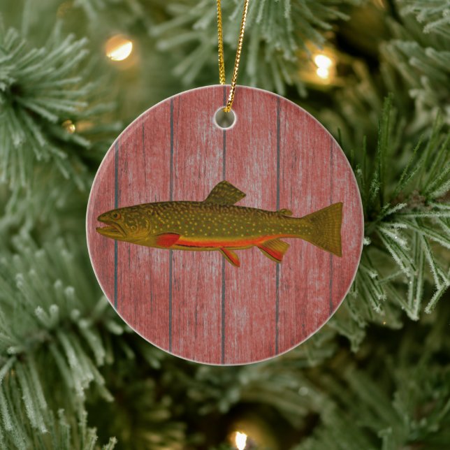 Brook Trout Christmas Ornament (Tree)