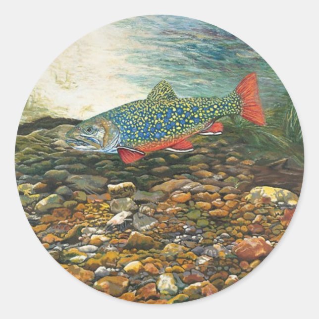 Brook Trout Classic Round Sticker (Front)