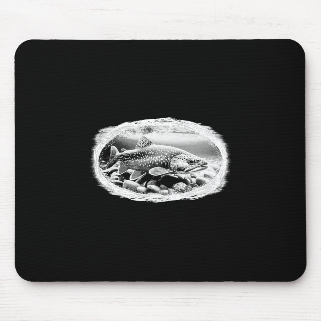Brook Trout Dry Flies Fishing Lover Fly Tying Fish Mouse Mat (Front)