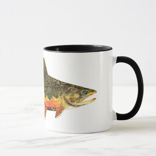 Brook Trout Fish Painting Mug (Right)