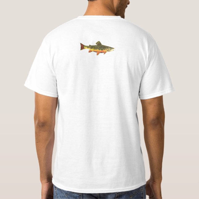 Brook Trout Fish Painting T-Shirt (Back)