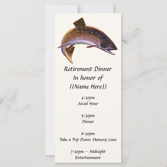 Brook Trout Fish, Vintage Sports Fishing Fisherman (Front)