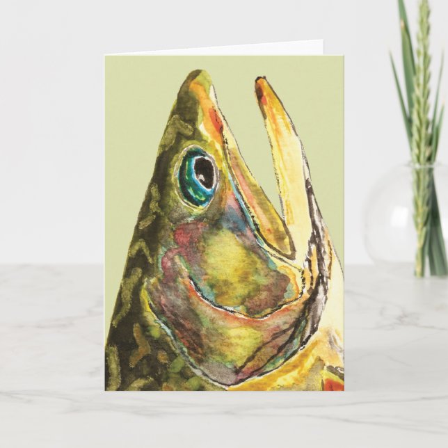 Brook Trout Fisherman Card (Front)