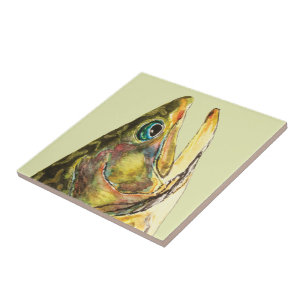 Brook Trout Fisherman Tile