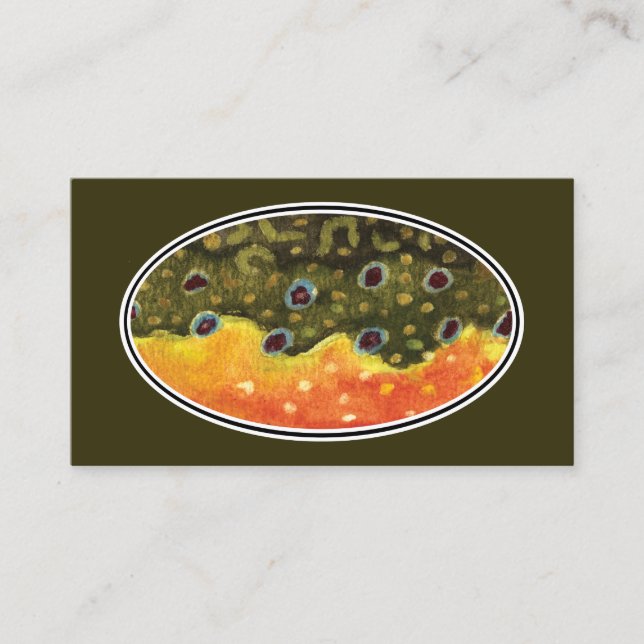 Brook Trout Fishing Business Card (Front)