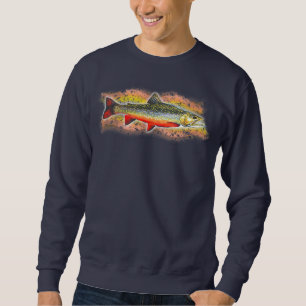 Brook Trout Fishing Graphic  Sweatshirt
