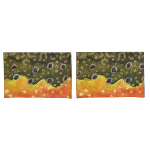 Brook Trout Fishing Pillowcase
