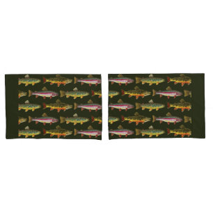 Brook Trout Fishing Pillowcase