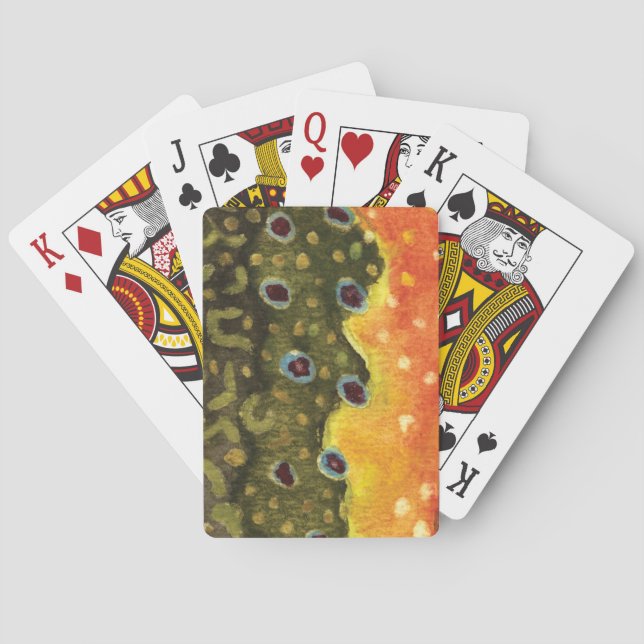 Brook Trout Fishing Playing Cards (Back)