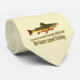 Brook Trout Fishing Saying Tie