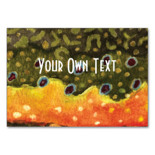 Brook Trout Fishing Table Number