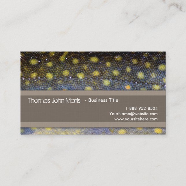 Brook Trout Fly Fishing Business Card (Front)