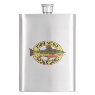 Brook Trout Fly Fishing Hip Flask