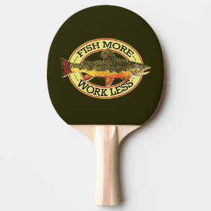 Brook Trout Fly Fishing Ping Pong Paddle