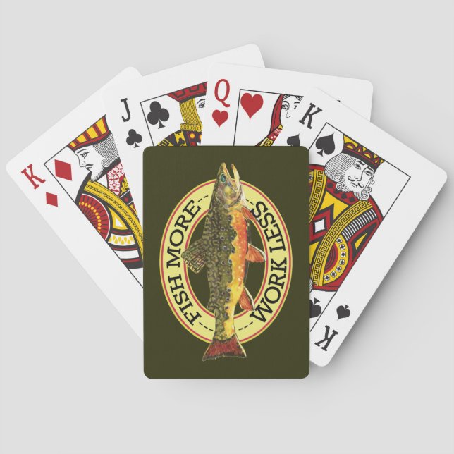 Brook Trout Fly Fishing Playing Cards (Back)